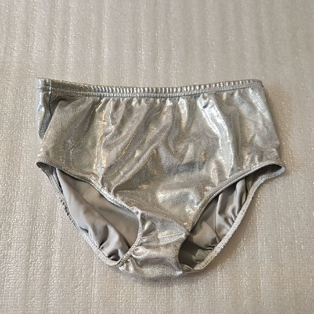 BalTogs Silver Metallic Costume Bottoms Large | Shiny Performance Dance Briefs